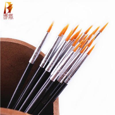 【厂家批发塑料尼龙画笔 DIY丙烯颜料 幼儿园美术专用水画笔】价格_厂家_图片 -